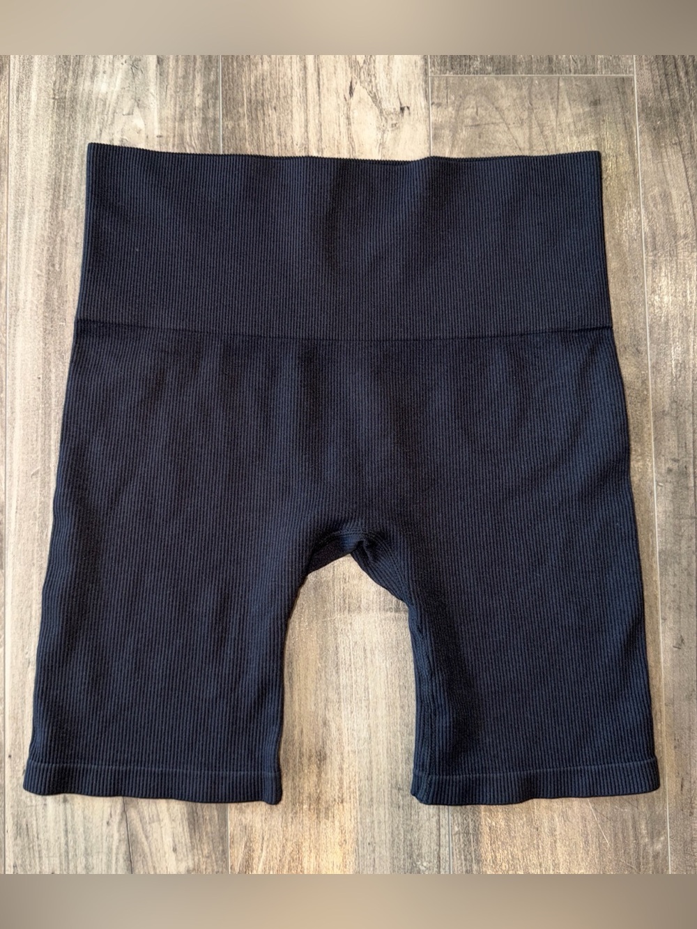 Target High-Waist Black Ribbed Biker Shorts